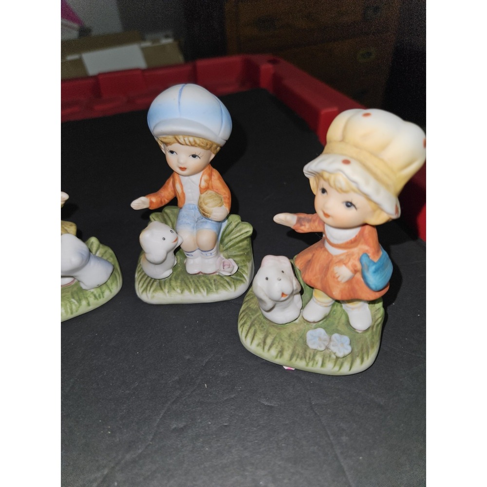 Vintage 1970s Homeco Puppies And Kittens Statues Lot 1430 - Picture 3 of 5